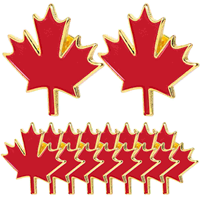 10 Pcs Maple Leaf Brooch Badge for Clothes Women Pin Breastpin Lapel Girl Metal Elegant