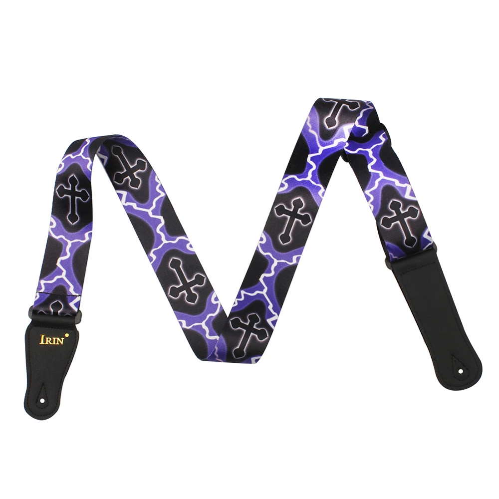 

IRIN Guitar Strap PU Leather Ends Universal Adjustable Acoustic Guitar Bass Crucifix Strap Belt Guitar Bass Parts & Accessories
