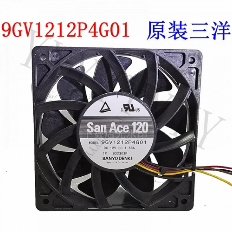

Y+SAN ACE120 9GV1212P4G01 DC12V 1.68A 12025 12cm 4-wire cooling fan