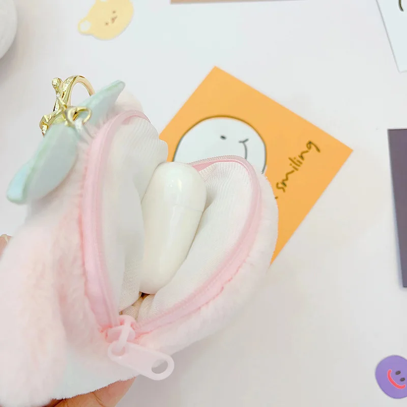 10cm Sanrio w stylu kreskówki na monety torebka pluszowe zabawki Kuromi Cinnamoroll śliczne brelok wisząca laleczka dziecko Kawaii urodziny prezenty dekoracja