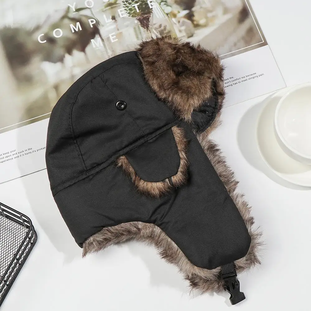 Warm Trapper Fur Russian Ushanka Ski Hat Winter Hats Winter Cap