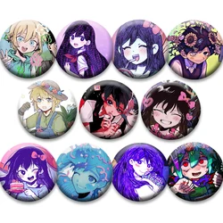 Anime RPG Omori Round Pins Cartoon DIY Creative Badges Snap in Design Brooches for Backpack Clothes Chest Ornament Gifts
