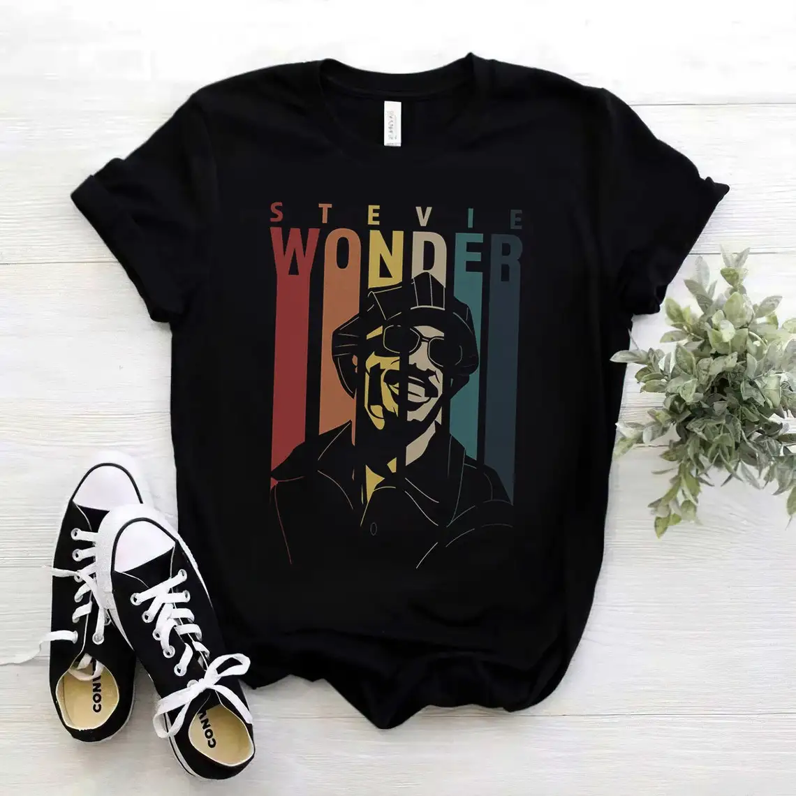 Vintage Retro Stevie Wonder T-Shirt Stevie Wonder Shirt Gift Retro Gift Tee For You And Your Friends