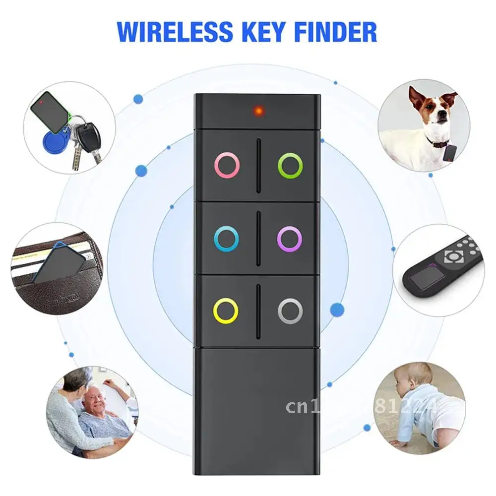 Anti-lost Wireless Car Key Finder Locator Remote Control Tracker Alarm Keychain Locator Wallet Smart Tracker with 6 Receivers