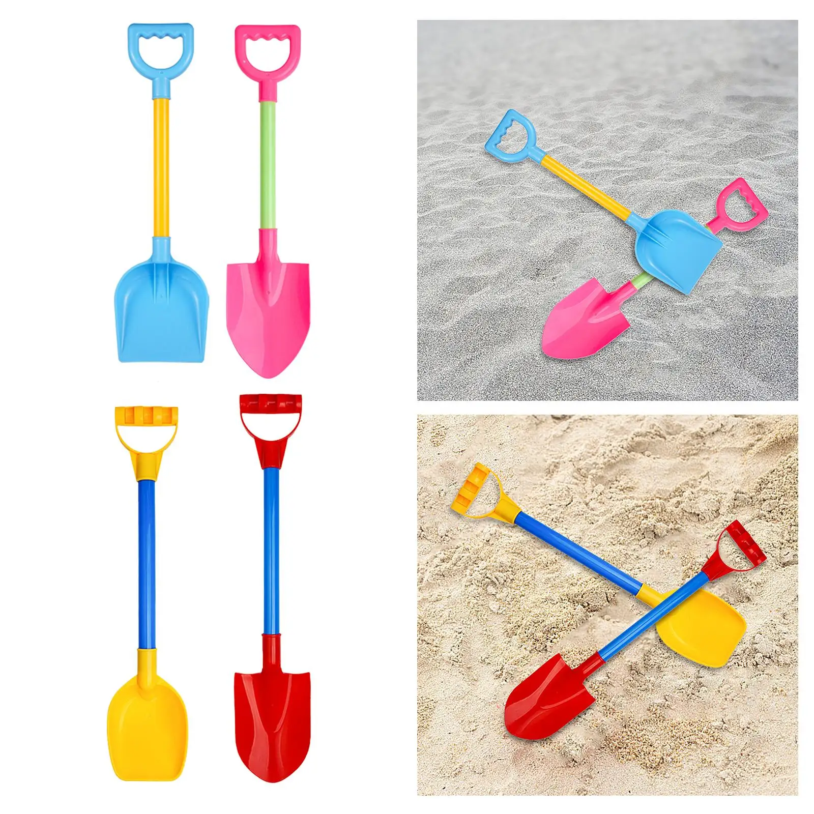 Jouets de plage robustes pour enfants, bêche de sable, vec, neige, mains sur AV, outils de plage, jardin extérieur, arrière-cour, 2 pièces