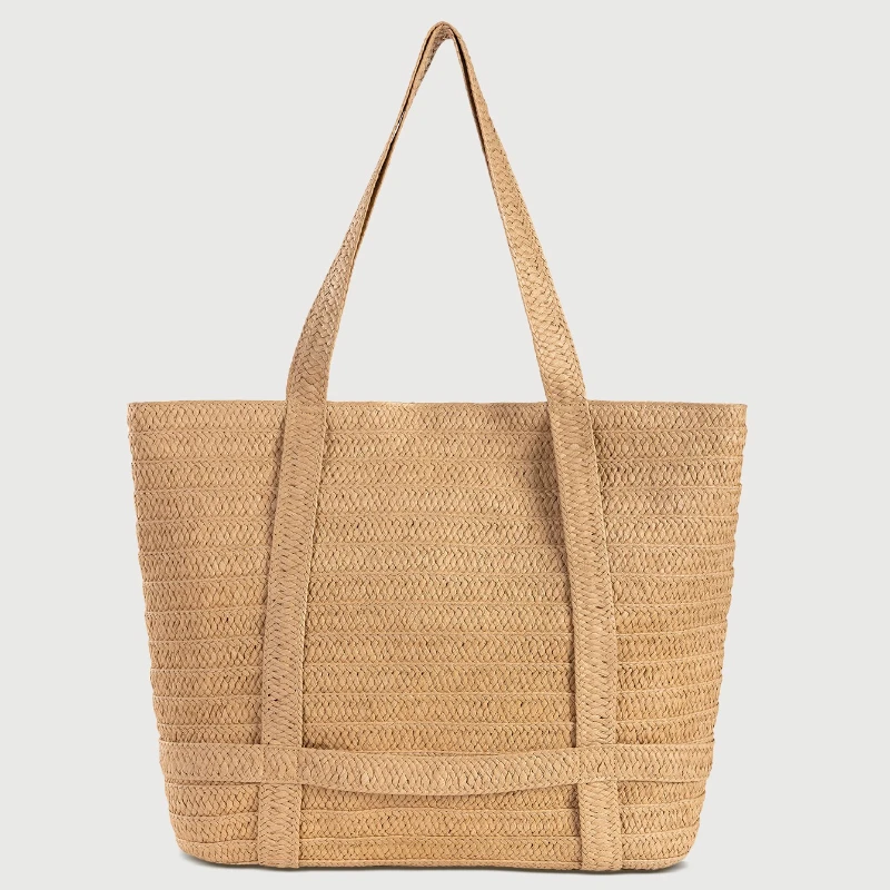 البوهيمي حقائب القش للنساء 2025 جديد سعة كبيرة حقيبة يد عطلة عادية مع قبعة الاتجاه أنيقة موضة حقيبة كتف أنيقة #5