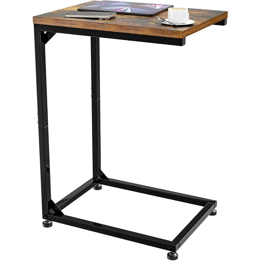 

C Side Table for Couch Small Tray Table Living Room for Sofa End Table for Bedroom Black