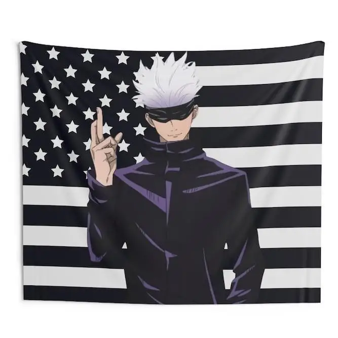 GOJO Black USA America Flag Tapestry Garage Decoration Custom Flags for Bedrooms Decorative Home Objects Outdoor Decors Flaga