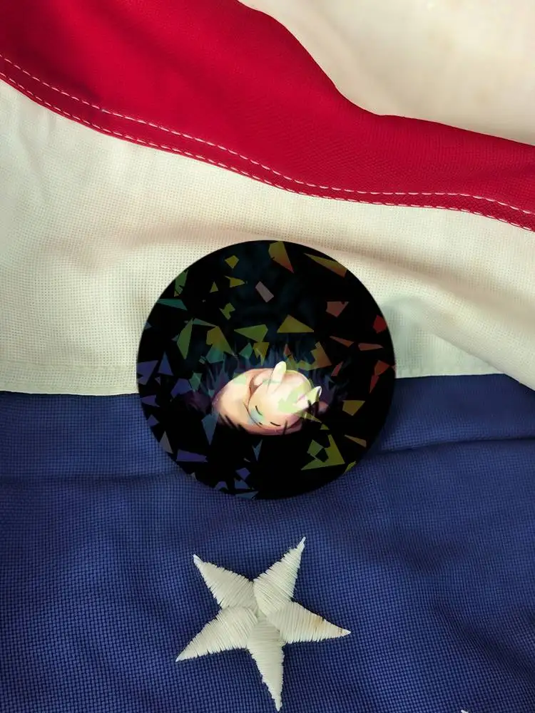 Game Rain World Round Badge Lapel Pins for Backpacks Briefcase Laser Brooch Clothes Gifts - view 4