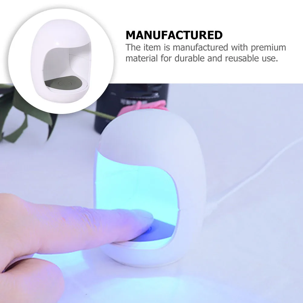 1 conjunto de lâmpada led para manicure, luz de secagem rápida, ferramenta de arte, pequeno secador de esmalte, cola reutilizável, lâmpada de cozimento, salão de beleza, uso doméstico
