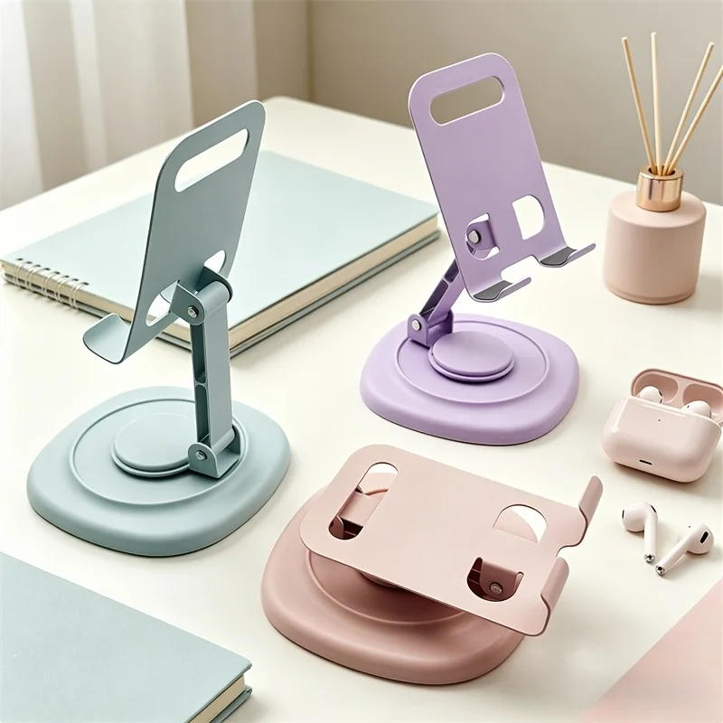 

Desktop phone holder 360 ° rotating sturdy adjustable desktop phone holder, foldable phone holder, suitable for all mobile phones
