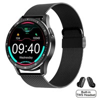 Hotsale X7 2 in 1 TWS SmartWatch Wireless Bluetooth Call Headset Full-Touch Screen Heart Rate Monitor Sport Music Smartwatch