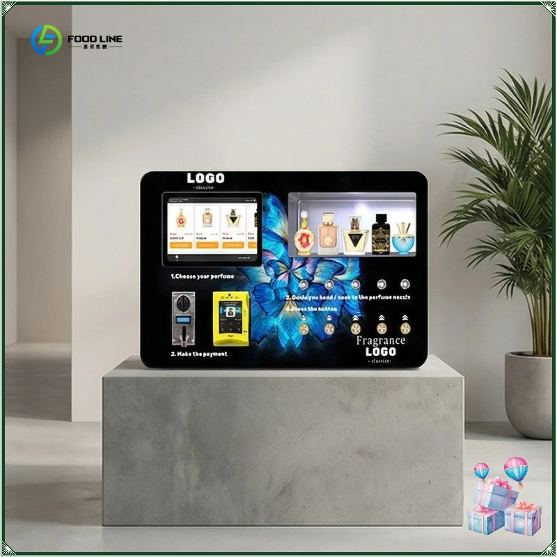 Fully Fragrance Vending Machine Automatic Coin Perfume Vending Machine Stand FL Customized
