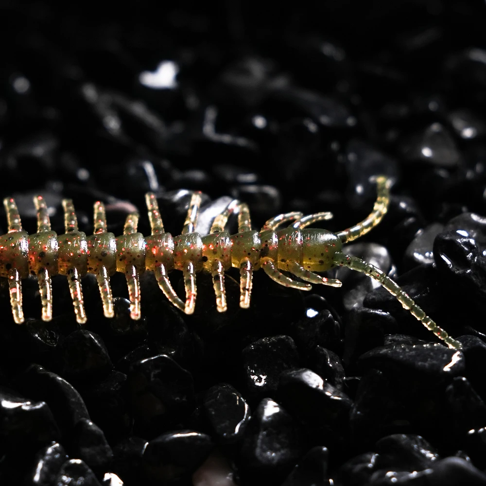 HANDING  6Pcs/Bag  Centipede Fishing Lure 8cm 12cmTPE Material Soft Plastic Bait Super Realistic Fishing Lure