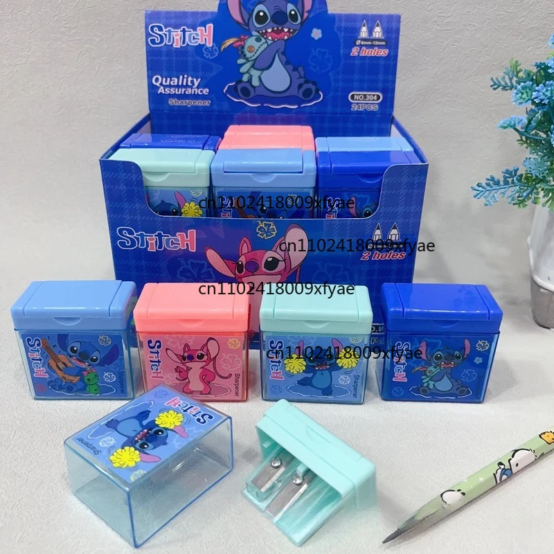 Disney Kawaii Stitch Dubbele Gat Puntenslijper voor Studenten Leuke Lilo Puntenslijper Kinderen Puntenslijper Briefpapier