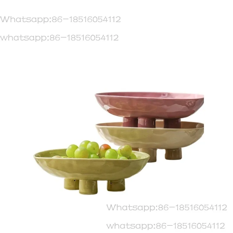 Light Luxury French Ceramic Fruit Candy Fruit Plate, Snack Plate, Living Room Tea Table and Snacks
