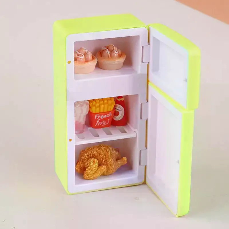 1 set of home toy house accessories, mini fridge model, scene display, decorations, cute kitchen appliances, children's toys