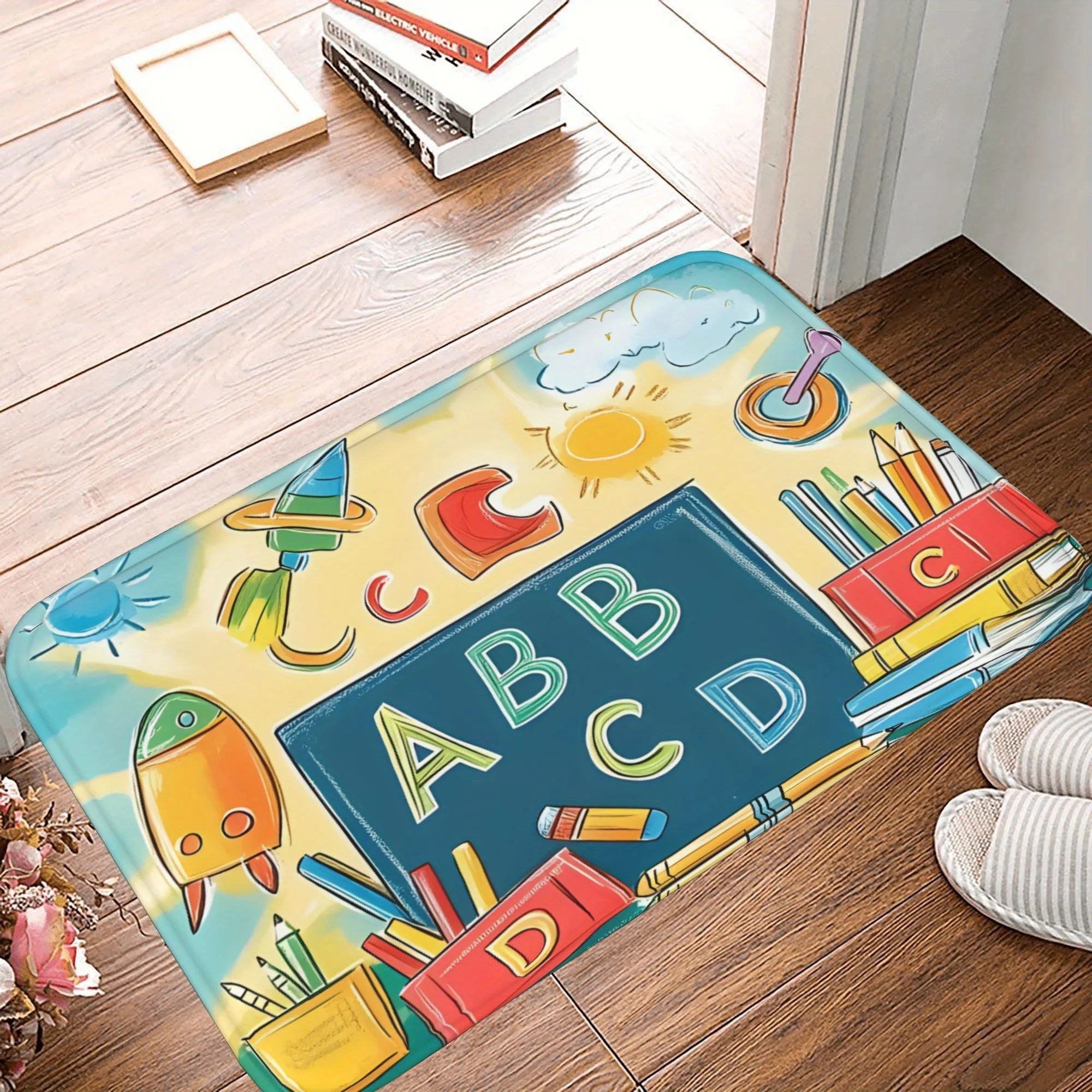 

1PC A B C D Pattern Kitchen Rug Non-Slip Door Mat Pop design Bathroom Rug Bath Mat Carpet for Home Sink Laundry Decoreeree
