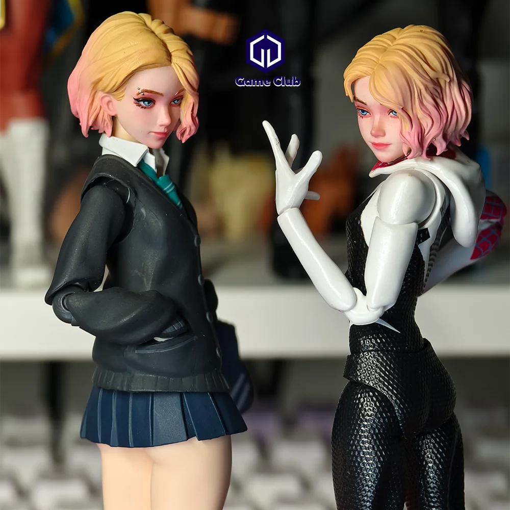 مخصص 1/12 مقياس أنثى الجندي شخصيات أنيمي جوين ستايسي العنكبوت رئيس نحت نحت لنموذج شخصيات الحركة 6in Shf Mafex #1