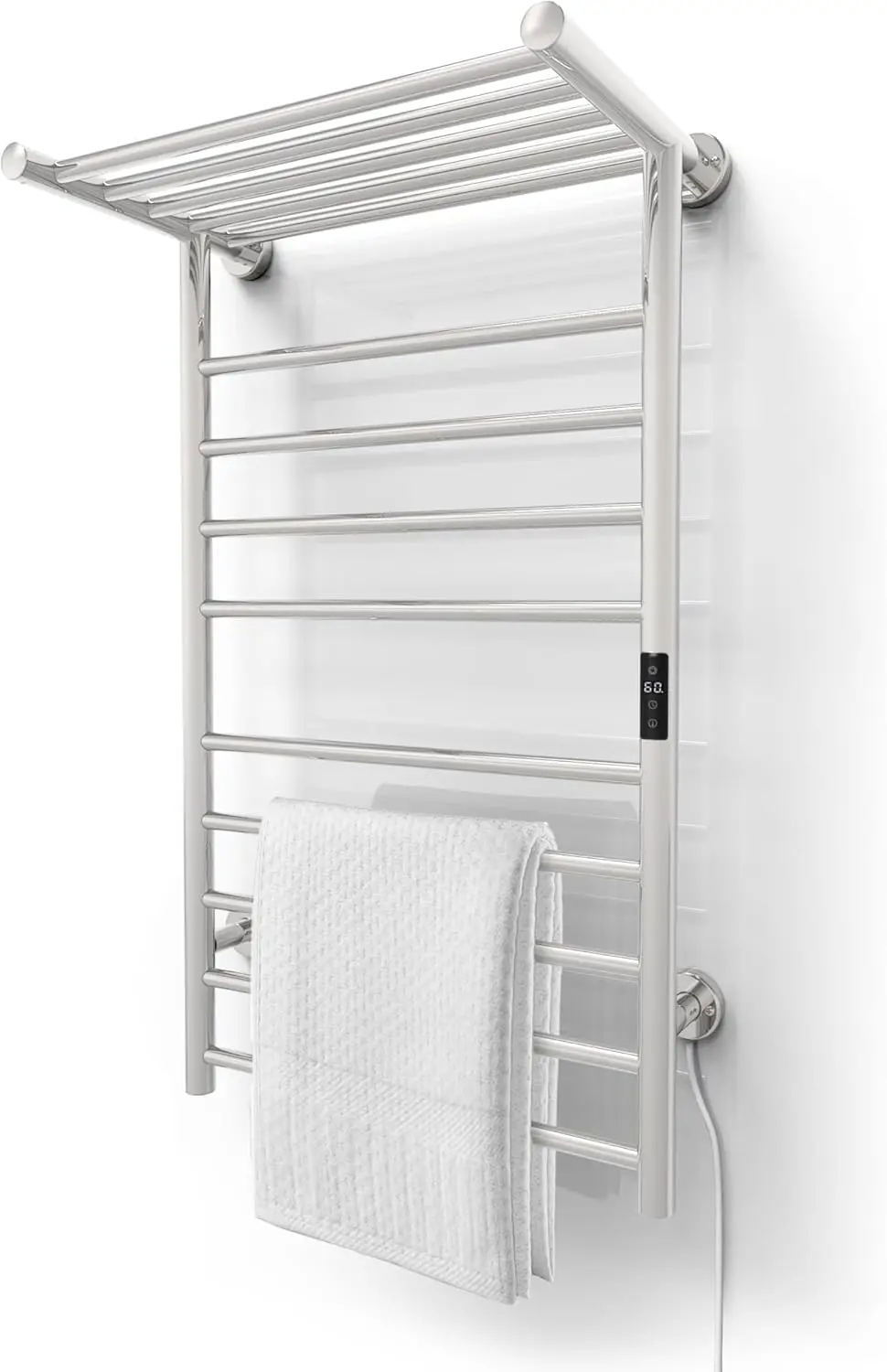 Towel Warmer | Built-in Timer with Led Indicators | Timer Modes: 1 H to 8 H, ON/Off | Temperature 30 to 60 °C