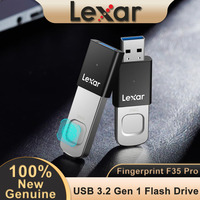 Lexar JumpDrive Fingerprint F35 PRO 128GB 256GB USB 3.2 Gen 1 Flash Drive Storage Expansion 256-bit AES  Fingerprint Encryption