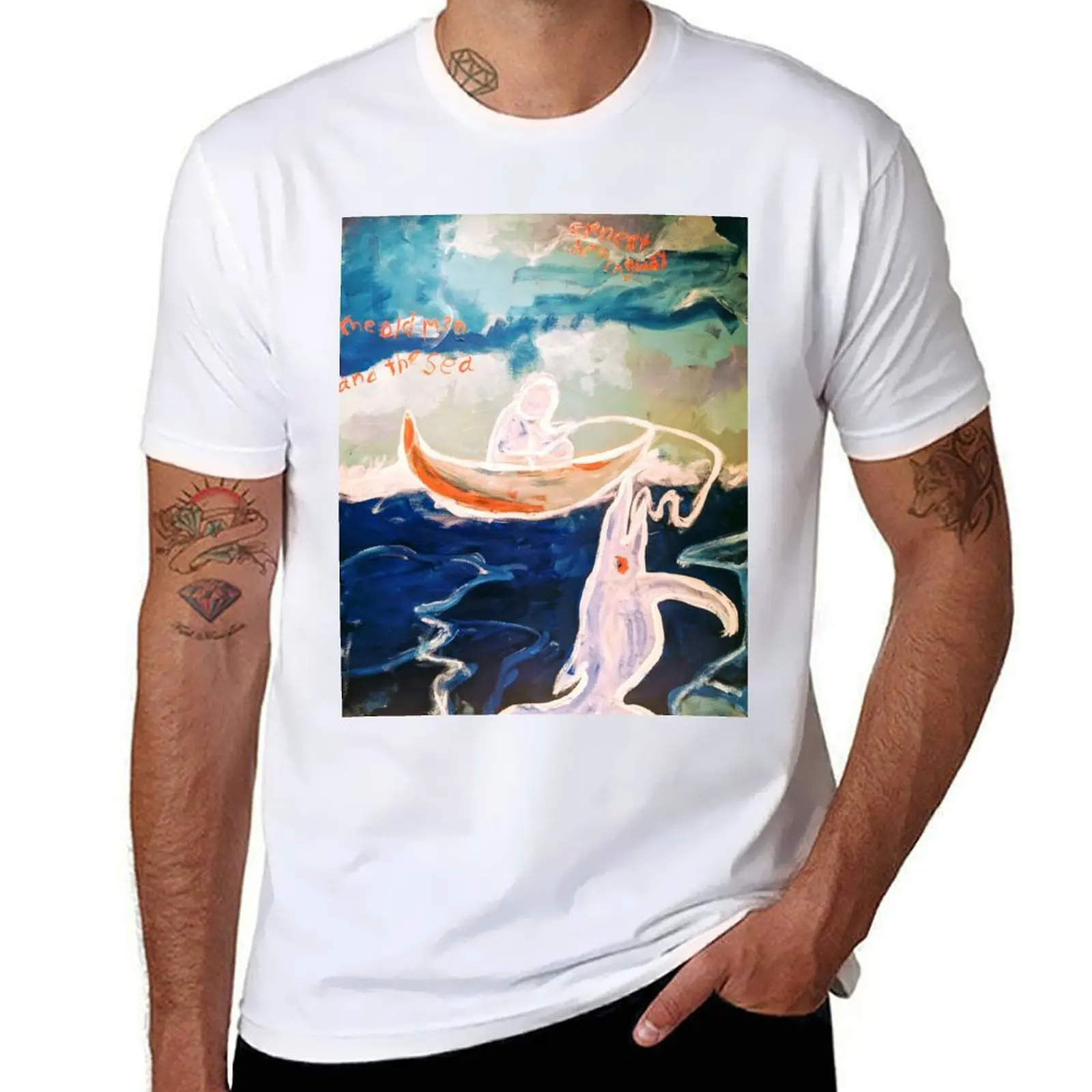

shirts man shirt T-Shirt Old The t t man Sea the and for cotton Man designer