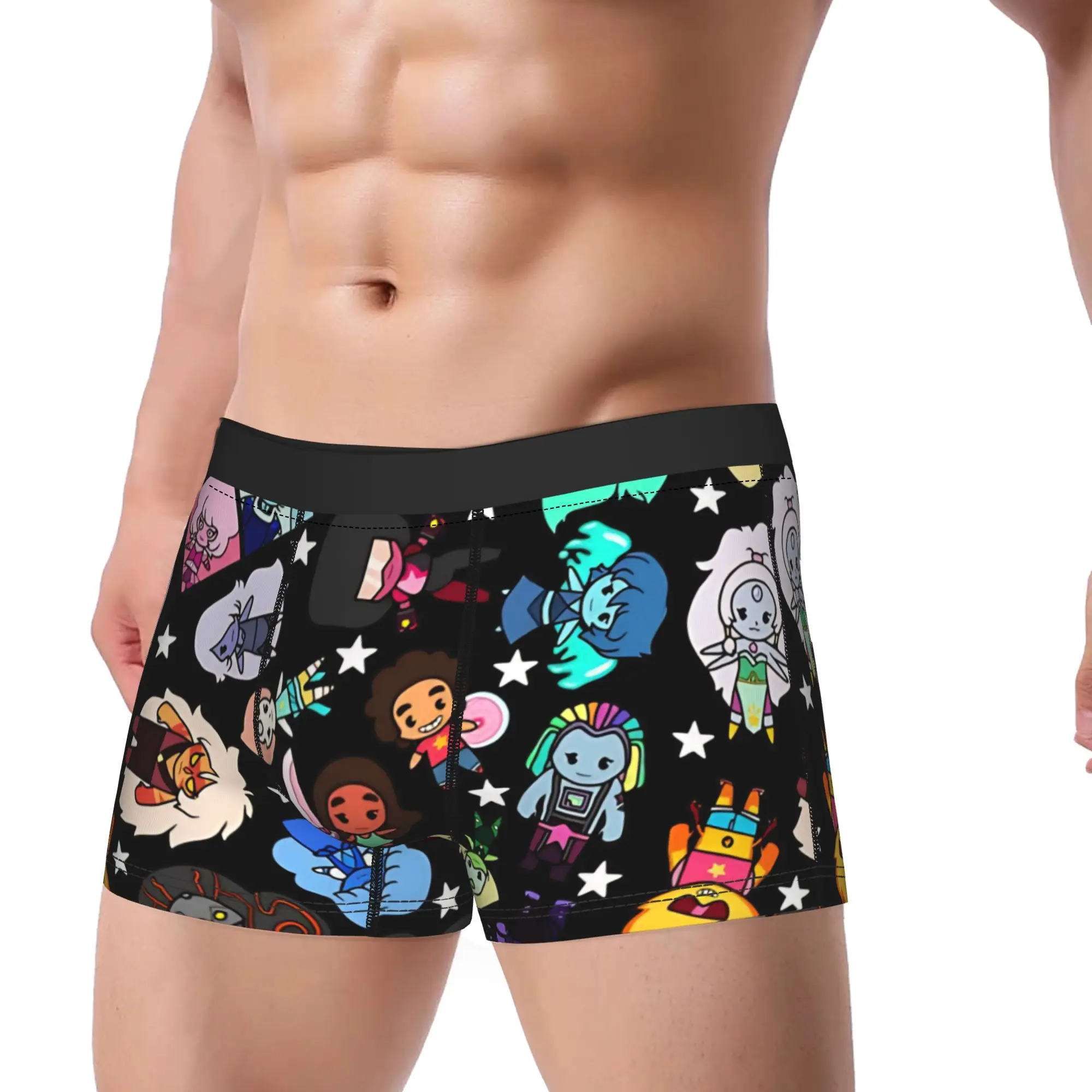 Men's Garnet Lapis Lazuli Gems Underwear Steven Universe Humor Boxer Briefs Shorts Panties Homme Soft Underpants Plus Size