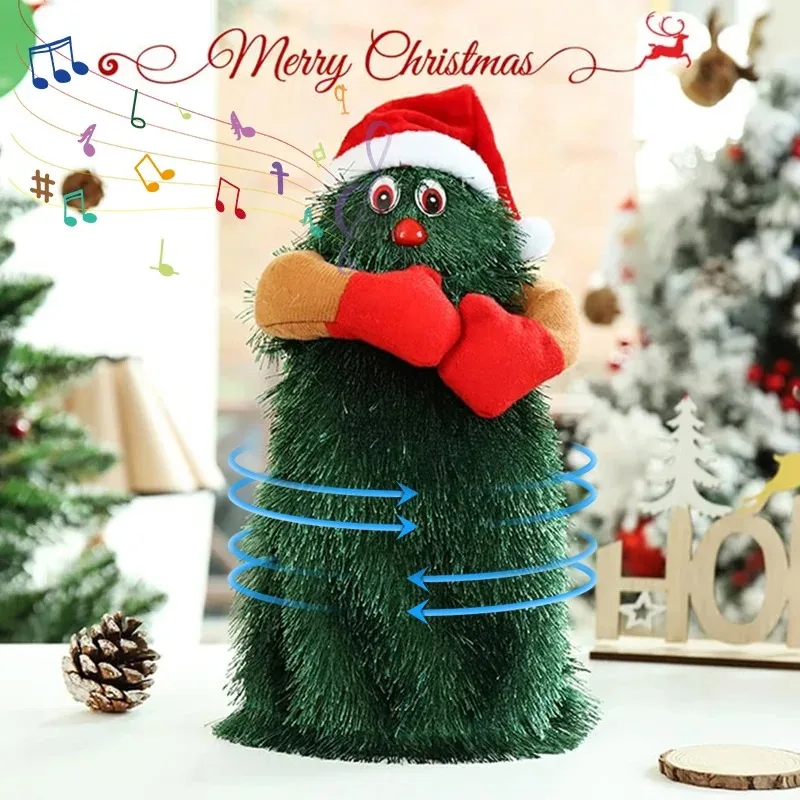 

Electric Christmas Tree Singing and Dancing Plush Dolls Funny Rotating Christmas Tree Toys Gifts Xmas Home Decor танцующая елка