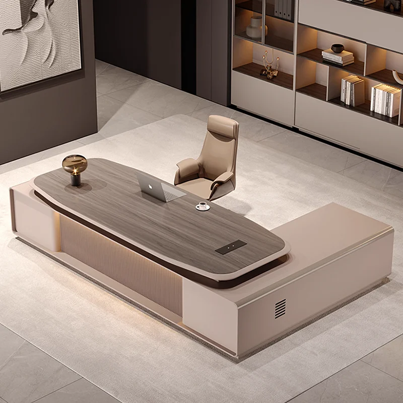 

Portable Crafts Office Desk Large Nordic European Luxury Study Office Desk Modern Wooden Standing Scrivania Trendy Furniture