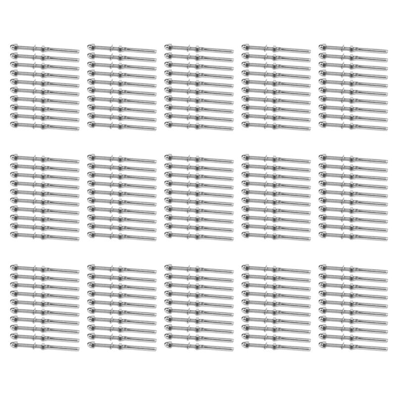 【HOT】150 Pcs Stainless Steel Handrail Railing Cable Tensioner Threaded Stud End Fitting For 1/8 Inch Cable Wire (50 Pack)