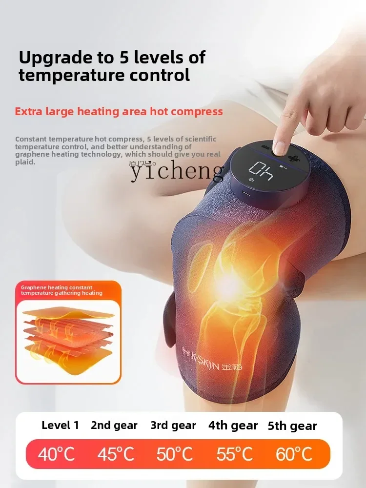 Instrumento de masaje para las rodillas, almohadilla eléctrica con calefacción para las rodillas, compresa caliente para el dolor articular con ajenjo, modelo C10.