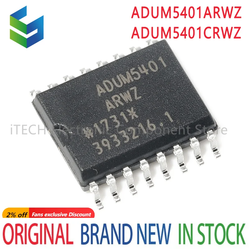 5PCS 100% New ADUM5401ARWZ ADUM5401CRWZ ADUM5401 SOP16 Digital Isolator