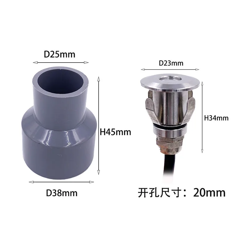 Embedded Mini LED Spotlight IP67 Waterproof Outdoor Landscape Floor Light 0.5W 12V Deck Path and Garden stair step Recessed Lamp image 5