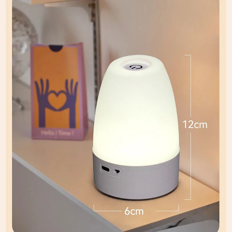 Luz ambiental, luz nocturna RGB con control remoto, luz de noche recargable, luz de noche para habitación de bebé, lámpara de mesa, luz nocturna