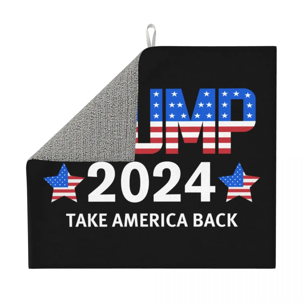 Trump 2024 Dish Drying Pad Custom Absorbent US America Back Microfiber Fast Dry Drainer Mats