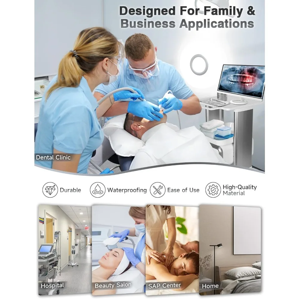 عربة طبية عربة الموجات فوق الصوتية المتنقلة 135 رطل تحميل عربة تخزين محمولة احترافية مع 4 صينية عجلات صامتة للمستشفى