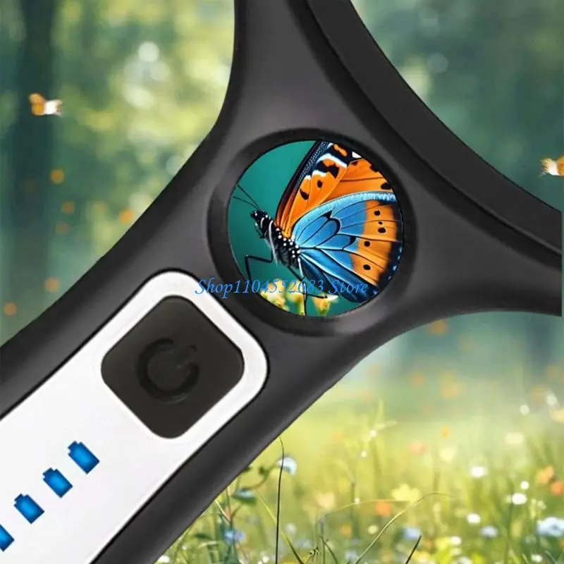 Rechargeable reading glass with helper lens for desk viewing tasks