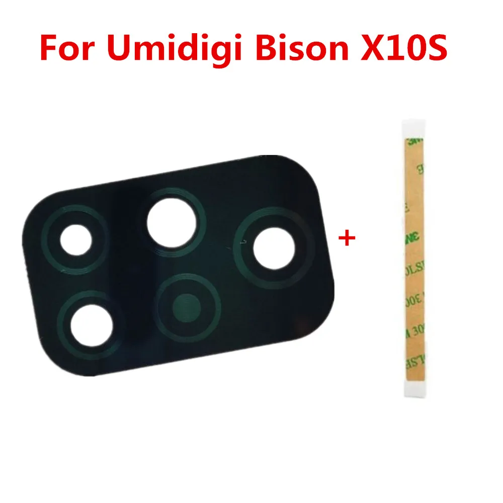 Original For UMI Umidigi Bison X10S Cell Phone Back Rear Main Matrix AI Camera Lens Glass Cover Repair Part