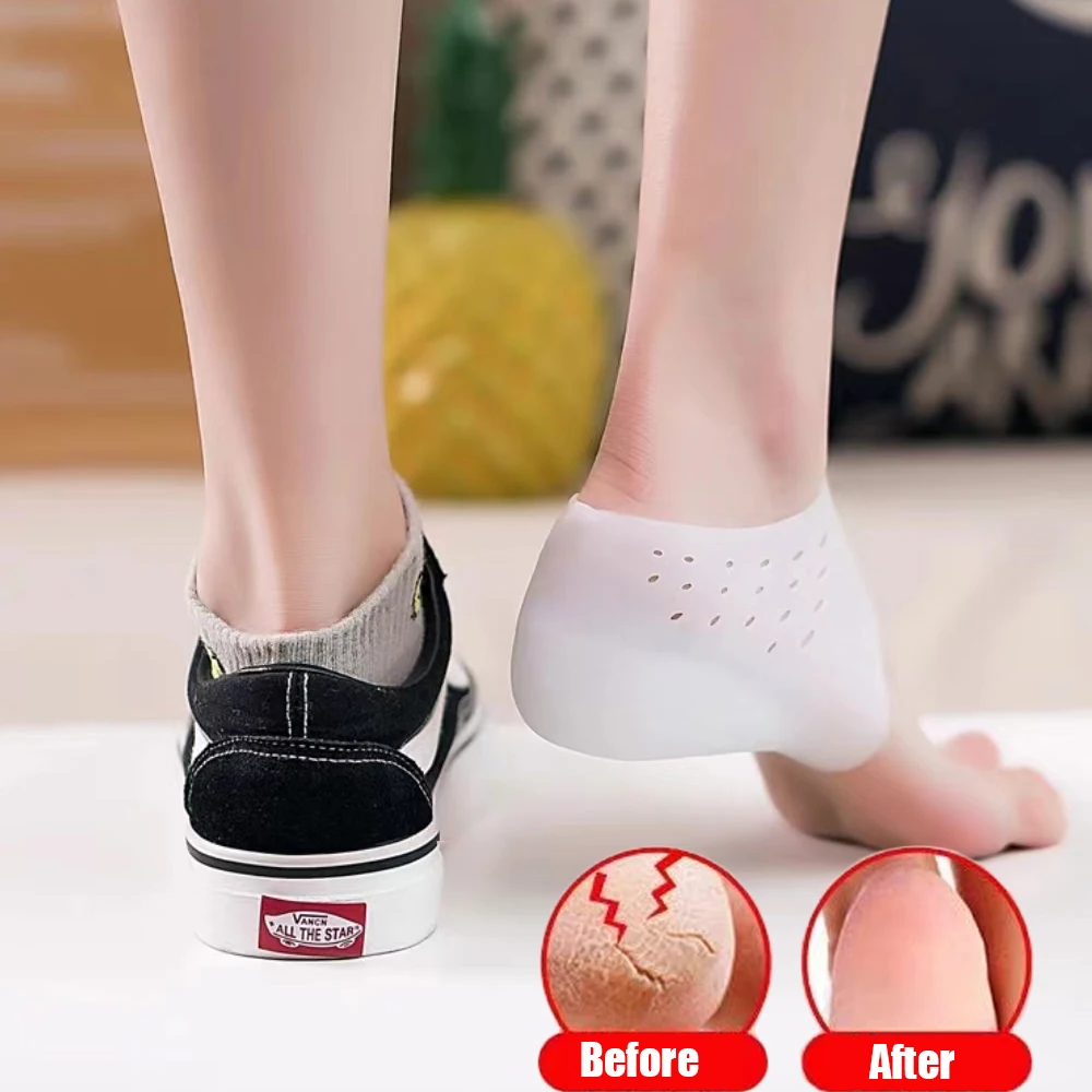 Invisible Height Increase Silicone Insoles for Shoes Men Women Heel Lift Taller Shoe Pad Foot Heel Cushion Socks Hidden Insole