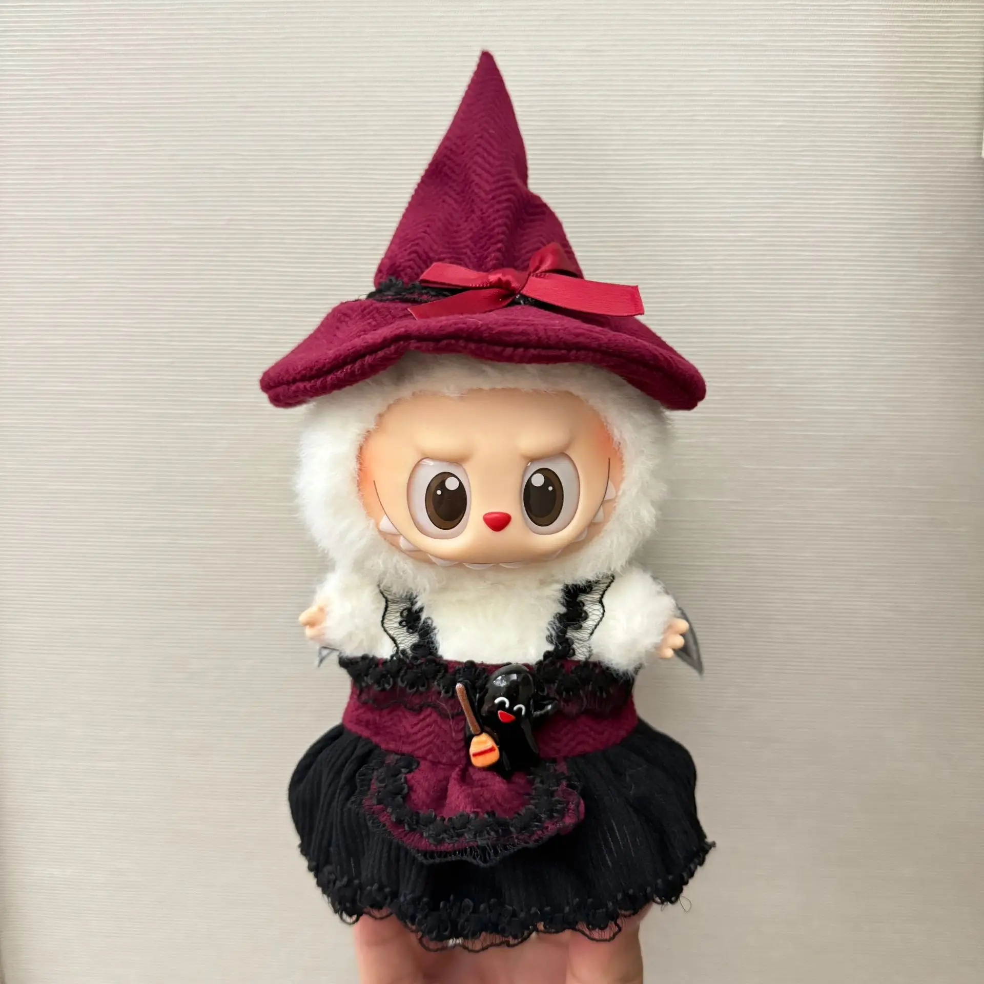 فقط الملابس ل Labubu هالوين السحرية الساحرة دمية زي الدائمة الموقف 17 سنتيمتر دمية الفينيل تغيير إكسسوارات دمي هدية #5