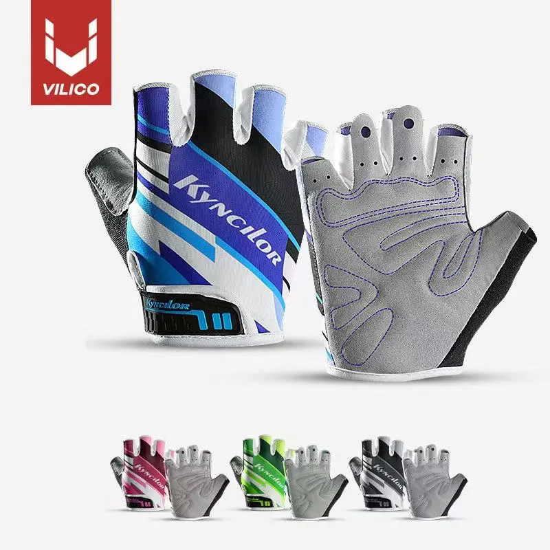 

Half Finger Cycling Gloves Men Women Anti Slip Shock Breathable Summer Bicycle Gloves Fingerless Sports Gym Training Bike Glove