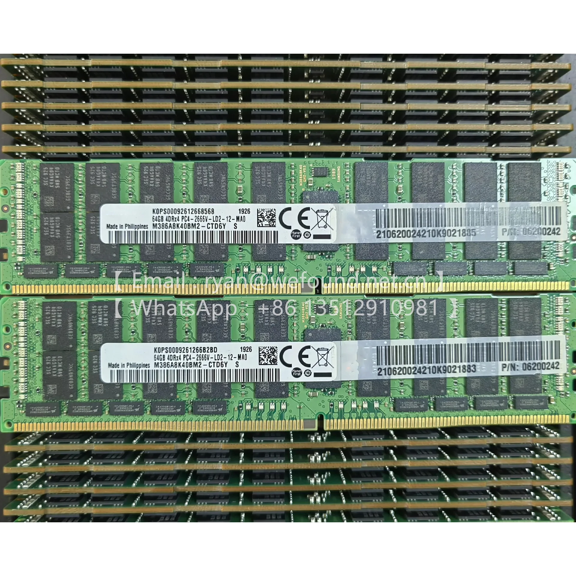 

DDR4 64G PC4 - 2666 В M386A8K40BM2 06200242 MTA72ASS8G72LZ