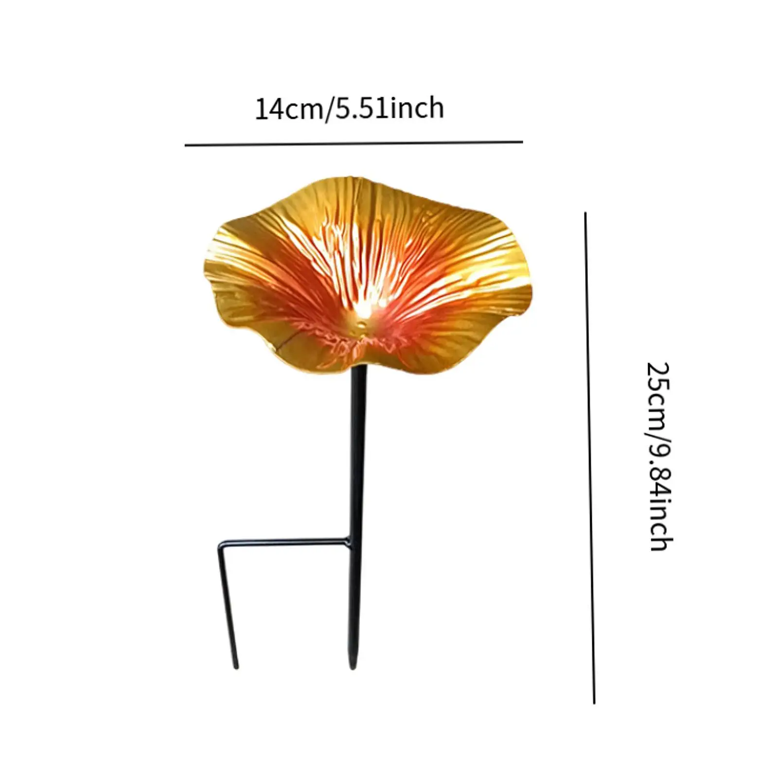 Garden Bird Bath with Detachable Pole And Ground Stake for Bird Feeders