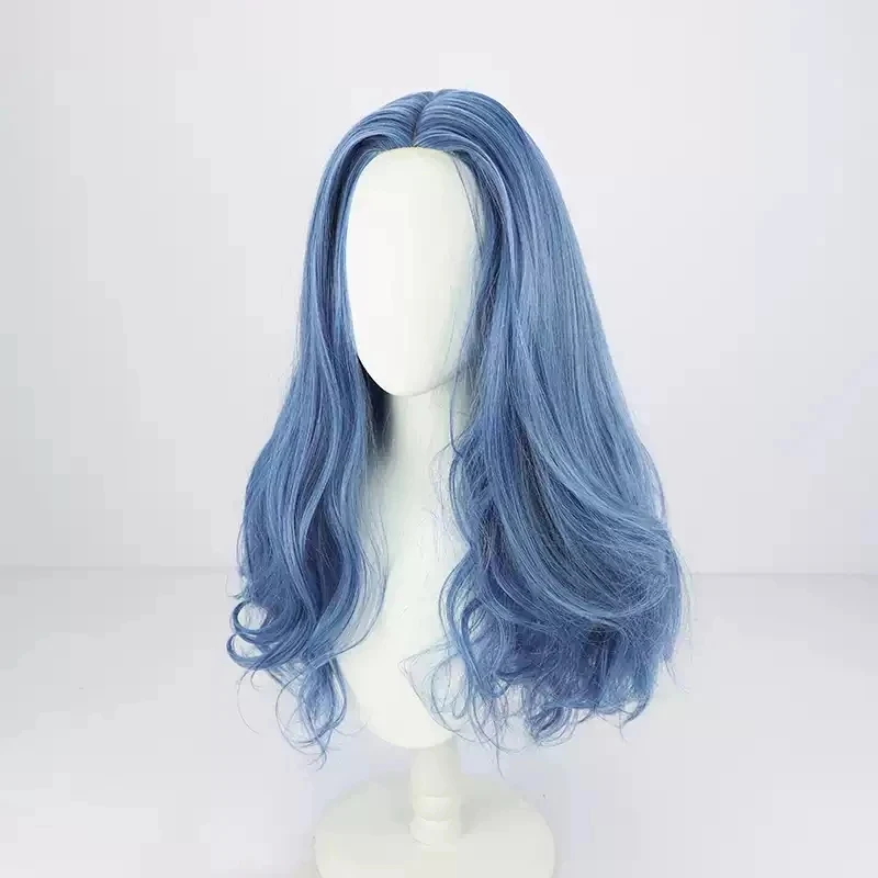 s;3'c5/b'La bruja Ranni Cosplay Azul Resistente al Calor Sintético para Fiesta + Gorro de Peluca3'f,6b;8/