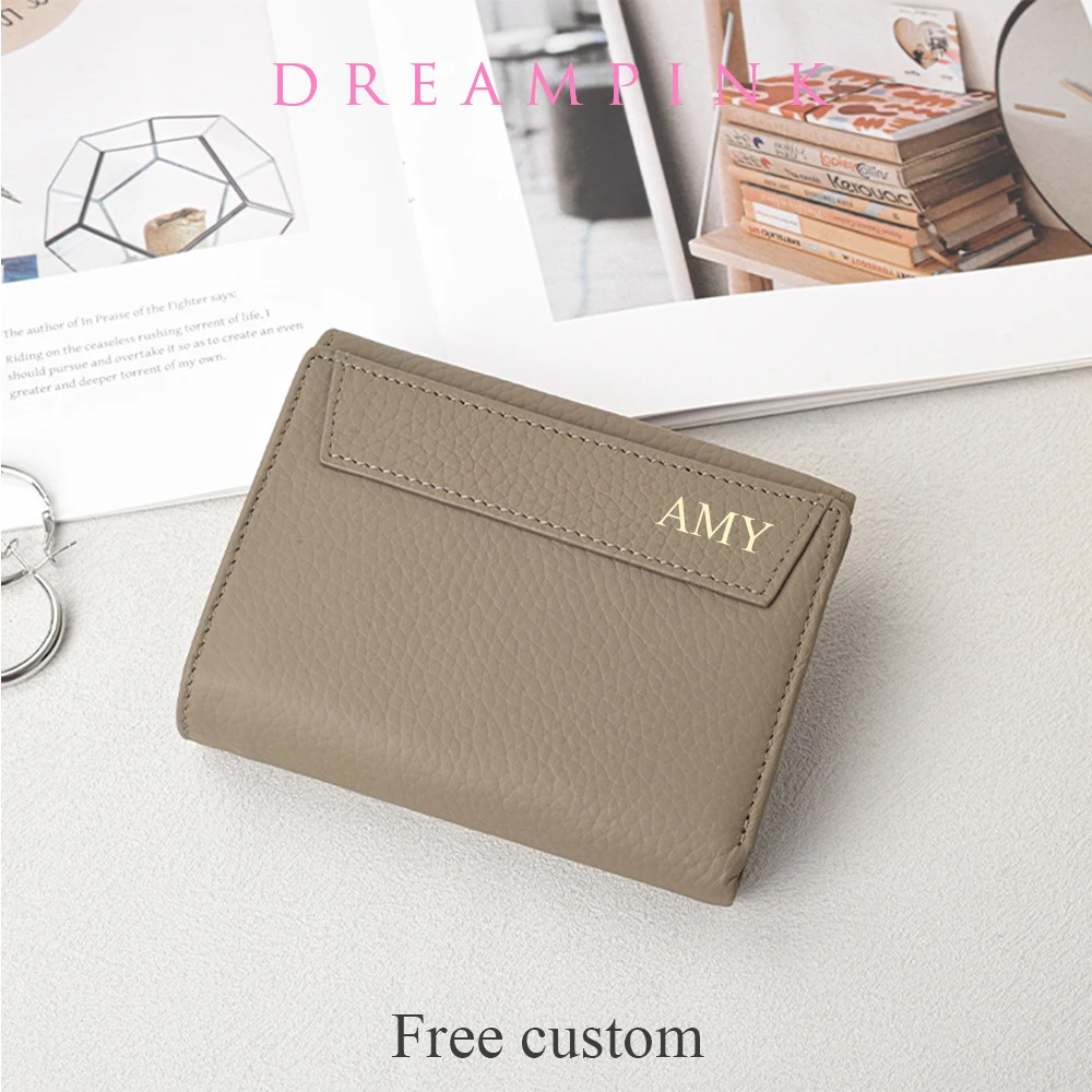 Bifold Leather Wallet - Carteira Feminina de Couro de Grande