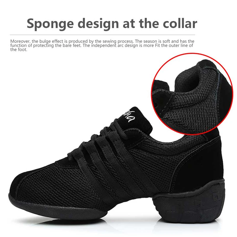 Diplip Women Dancing Shoes Modern Sneakers Air Mesh Breathable Shoes Girls Ladies Outdoor Soft Bottom Sports Jazz Dancing Shoes