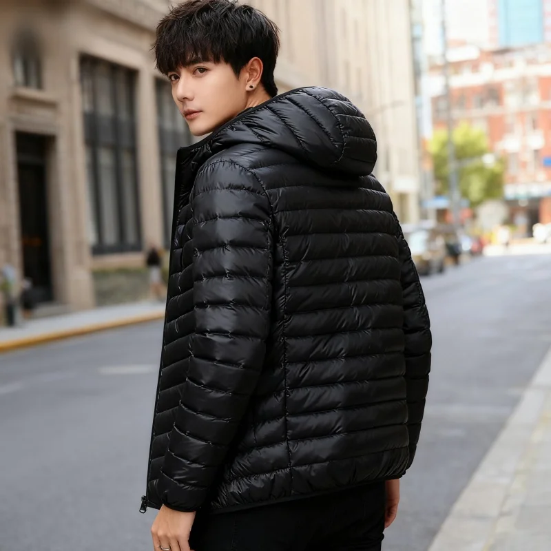 

2026 Black New Men's Warm Jacket Cotton Padded Jacket Casual Sports Autumn Winter Men Standing Collar Warm Thick Parker Coat