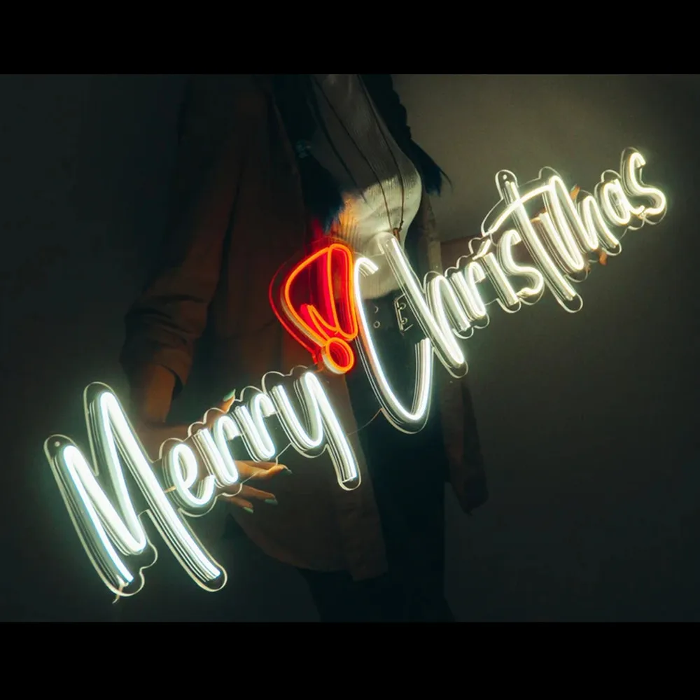 Merry Christmas Custom Neon Sign, Led Neon Sign, Christmas Eve Wall Decoration, Holiday Neon Light, Xmas Party Decor