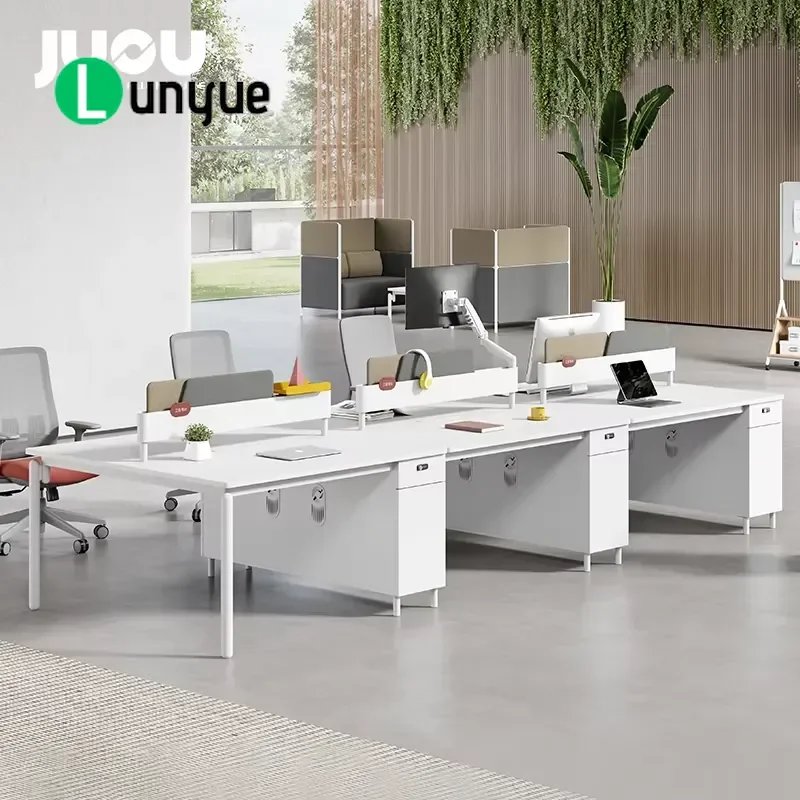 Modern Modular Open Desk Workstation Office Furniture Shared Employee Extension Table for Home Business Workspace Space