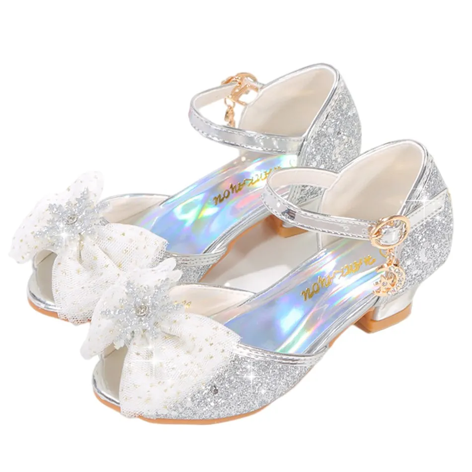 

Girls Bridesmaids Heel Pump Shoes Children Colorful Fancy Mary Jane Shoes Kids Slip on Ballerina Flats Glitter Princess Sandals